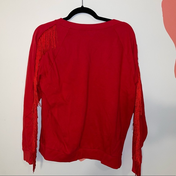 Levi’s red fringe sweatshirt size M - Picture 4 of 7